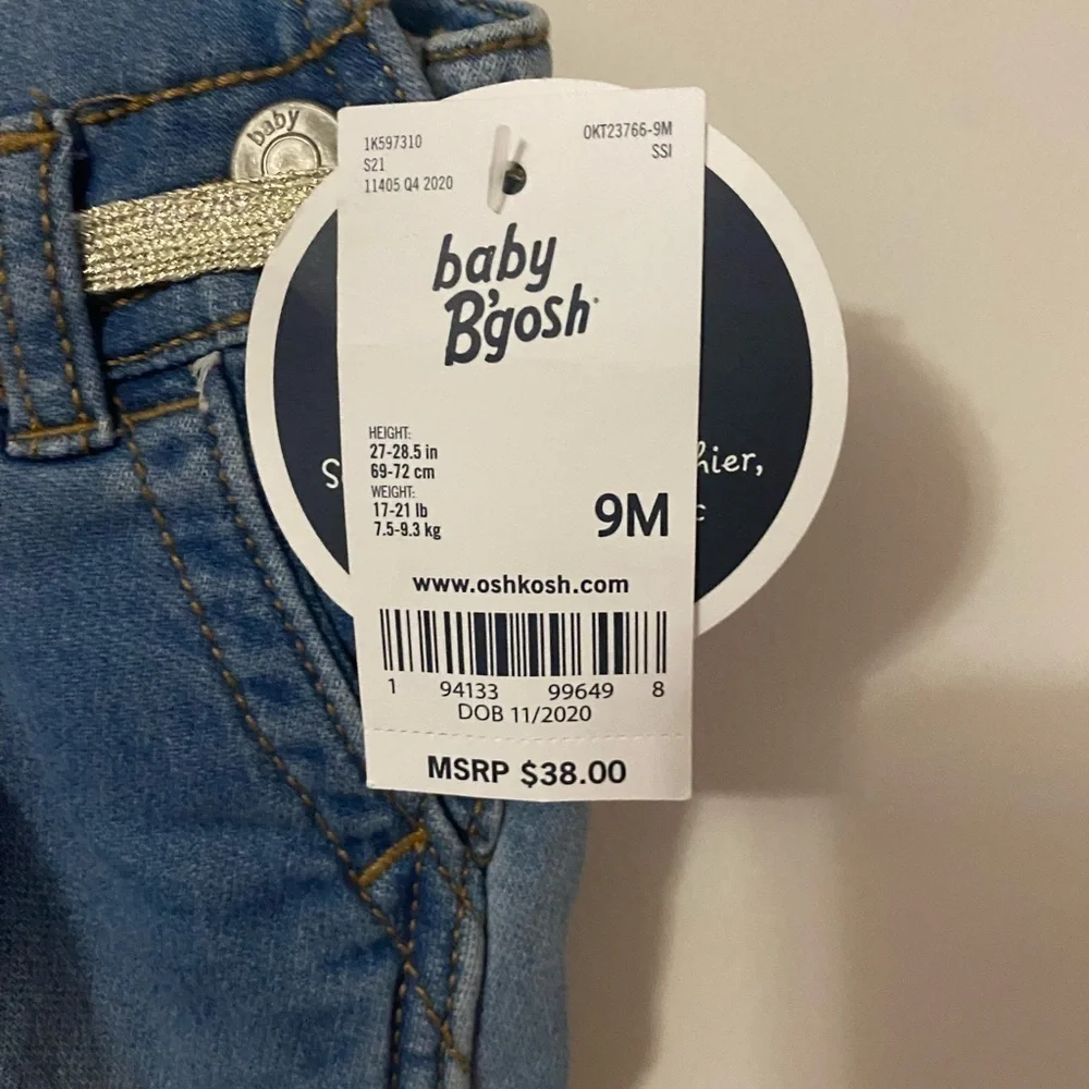 NWT Oshkosh B’Gosh Knit‎ Denim Overalls